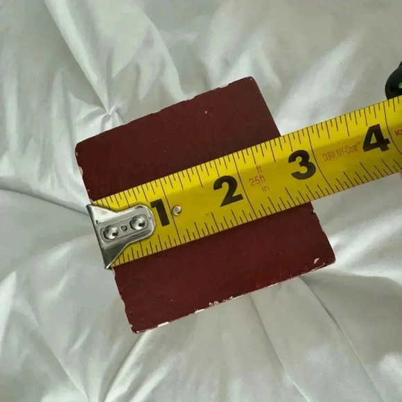 VTG 90’s Candlestick Christmas Snowman Cottagecore Country Wooden Hand Painted - Picture 11 of 11